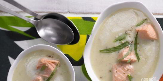 Крем-суп с лососем