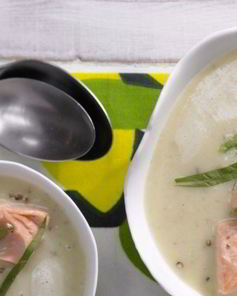 Крем-суп с лососем