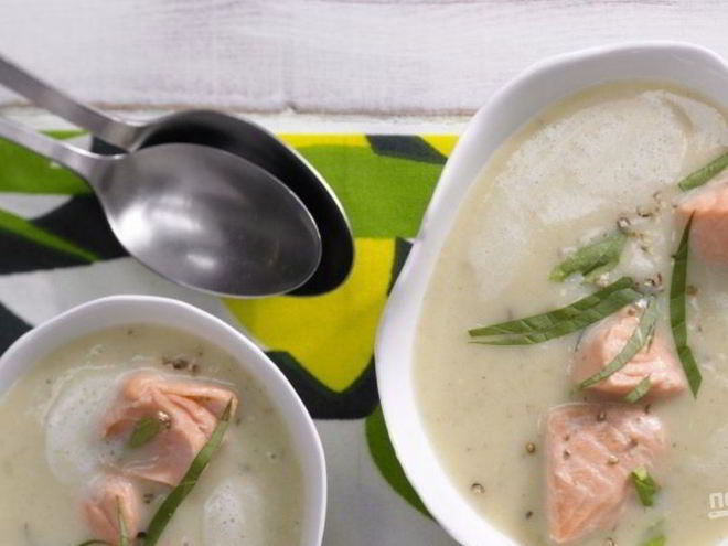 Рецепт крема-супа с лососем