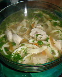 Куриный суп с фледле