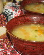 Мясной суп с домашней яичной лапшой