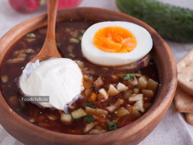 Рецепт окрошки на квасе