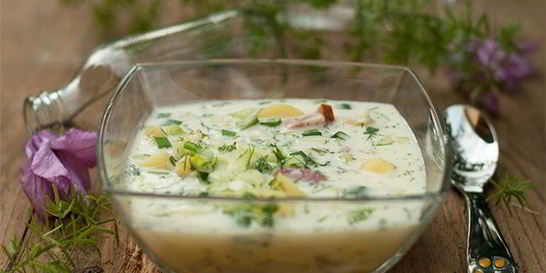 Окрошка на сметане