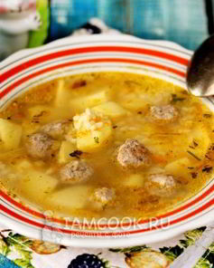 Рисовый суп с фрикадельками