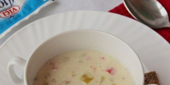 Сливочный крем-суп с крабовыми палочками