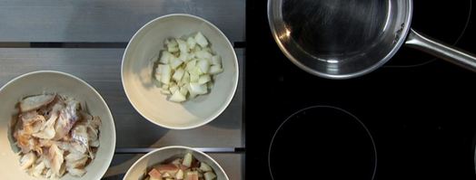 сливочный суп с картофелем и треской. Шаг 2