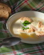 Сливочный суп с семгой