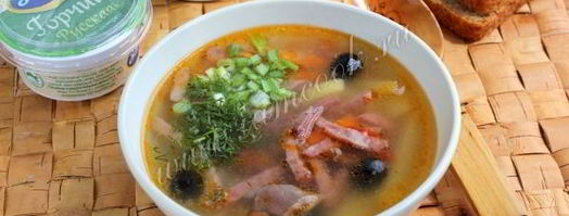 мясная солянка в мультиварке. Шаг 8