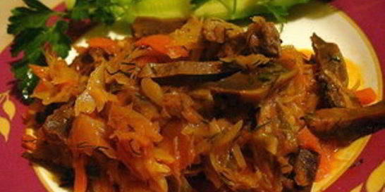 Солянка из капусты с грибами