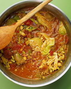 Солянка из капусты с мясом