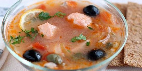 Солянка из семги