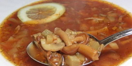 Солянка с грибами