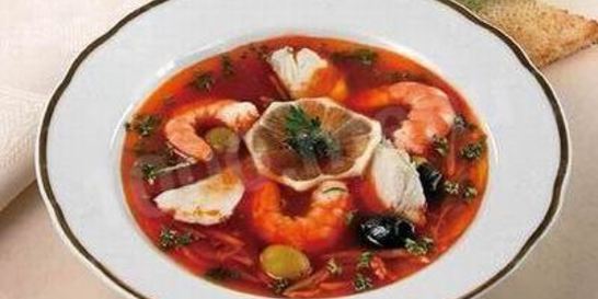 Солянка с креветками