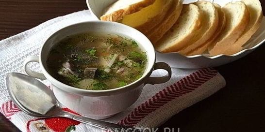 Суп грибной из свежих подберезовиков