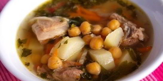 Суп из баранины и нута