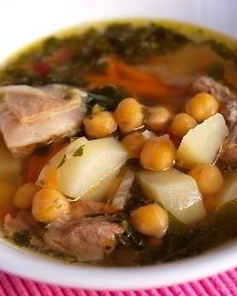 Суп из баранины и нута