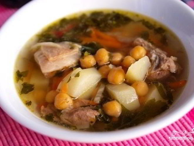 Рецепт супа из баранины и нута