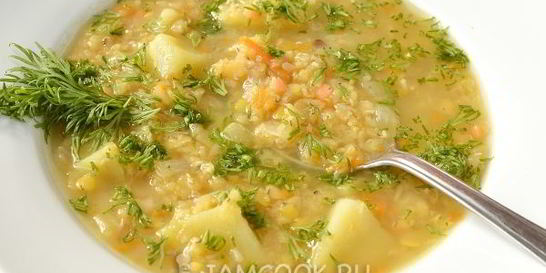 Суп из чечевицы в мультиварке