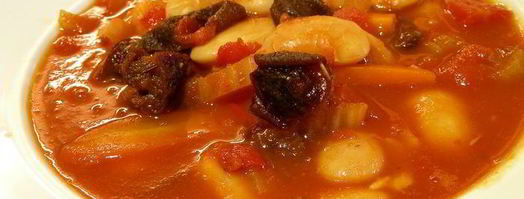 суп из фасоли с черносливом и розмарином. Шаг 8