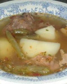 Суп из гуся с картофелем и стручковой фасолью