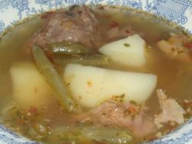 Рецепт супа из гуся с картофелем и стручковой фасолью