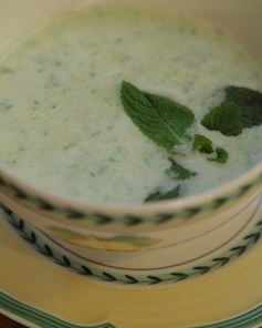 Суп из кабачков с мятой