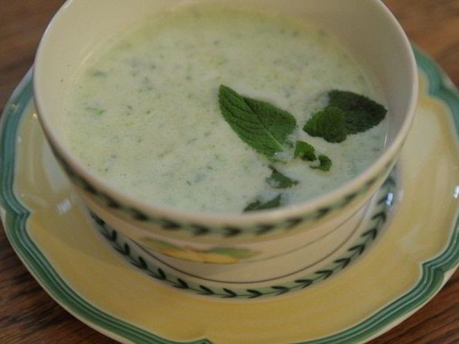 Рецепт супа из кабачков с мятой