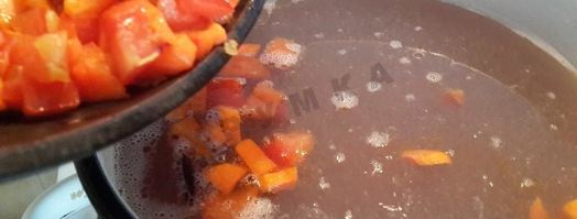 суп из консервированной красной фасоли в томатном соусе. Шаг 10