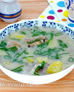 Суп из консервированной сайры с пшеном в мультиварке