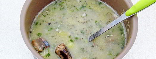 суп из консервированной сайры с пшеном в мультиварке. Шаг 11