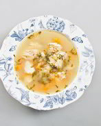 Суп из красной рыбы с яблоками