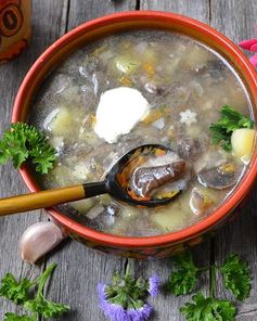 Суп из подберезовиков замороженных