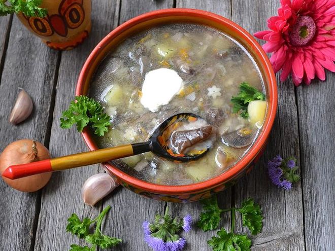 Рецепт супа из подберезовиков замороженных