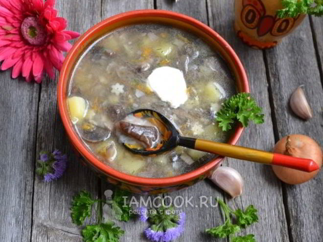 Рецепт супа из подберезовиков