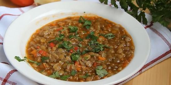 Суп из зеленой чечевицы