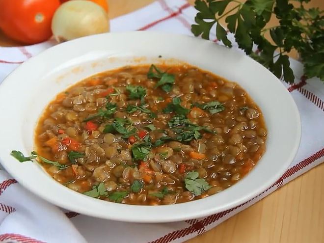 Рецепт супа из зеленой чечевицы
