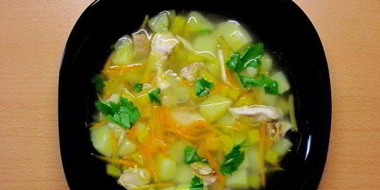 Суп картофельный с курицей