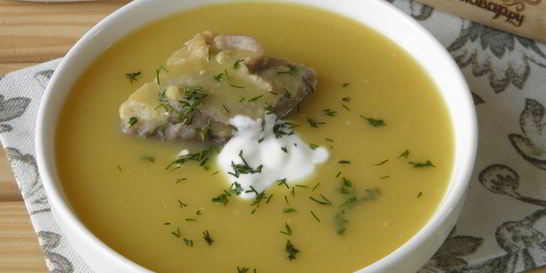 Гороховый суп-пюре с мясом