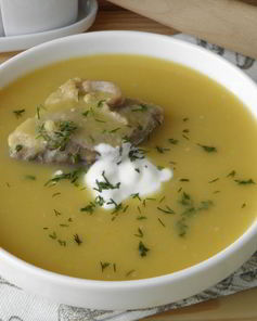 Гороховый суп-пюре с мясом