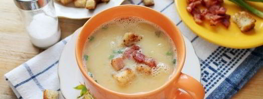 гороховый суп-пюре с варено-копченой грудинкой. Шаг 14