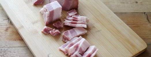 гороховый суп-пюре с варено-копченой грудинкой. Шаг 7