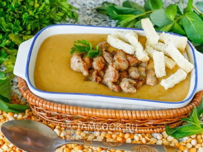 Рецепт горохового супа-пюре в мультиварке