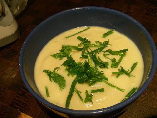 Рецепт горячего супа-пюре с огурцами