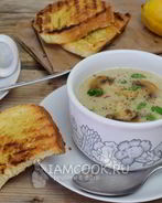 Грибной суп пюре из шампиньонов и вешенок