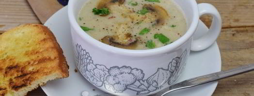 грибной суп пюре из шампиньонов и вешенок. Шаг 13