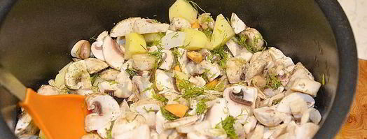 грибной суп пюре в мультиварке из шампиньонов. Шаг 8