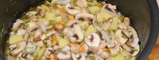 грибной суп пюре в мультиварке из шампиньонов. Шаг 9