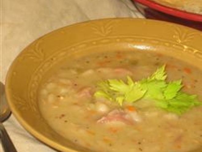 Рецепт картофельного супа-пюре с грибами и ветчиной