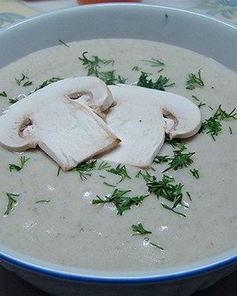 Картофельный суп-пюре с грибами шампиньонами