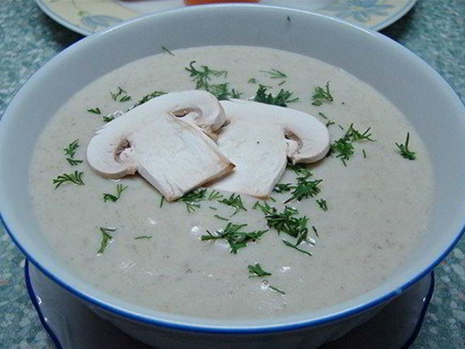 Рецепт картофельного супа-пюре с грибами шампиньонами